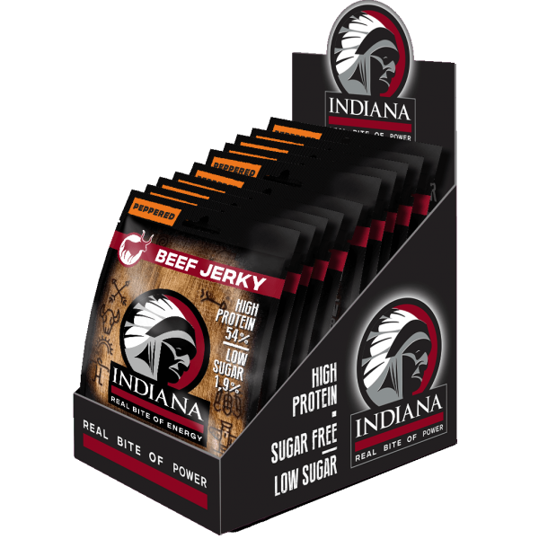 Beef Jerky - Suszona wołowina Peppered 10 szt. - 900g