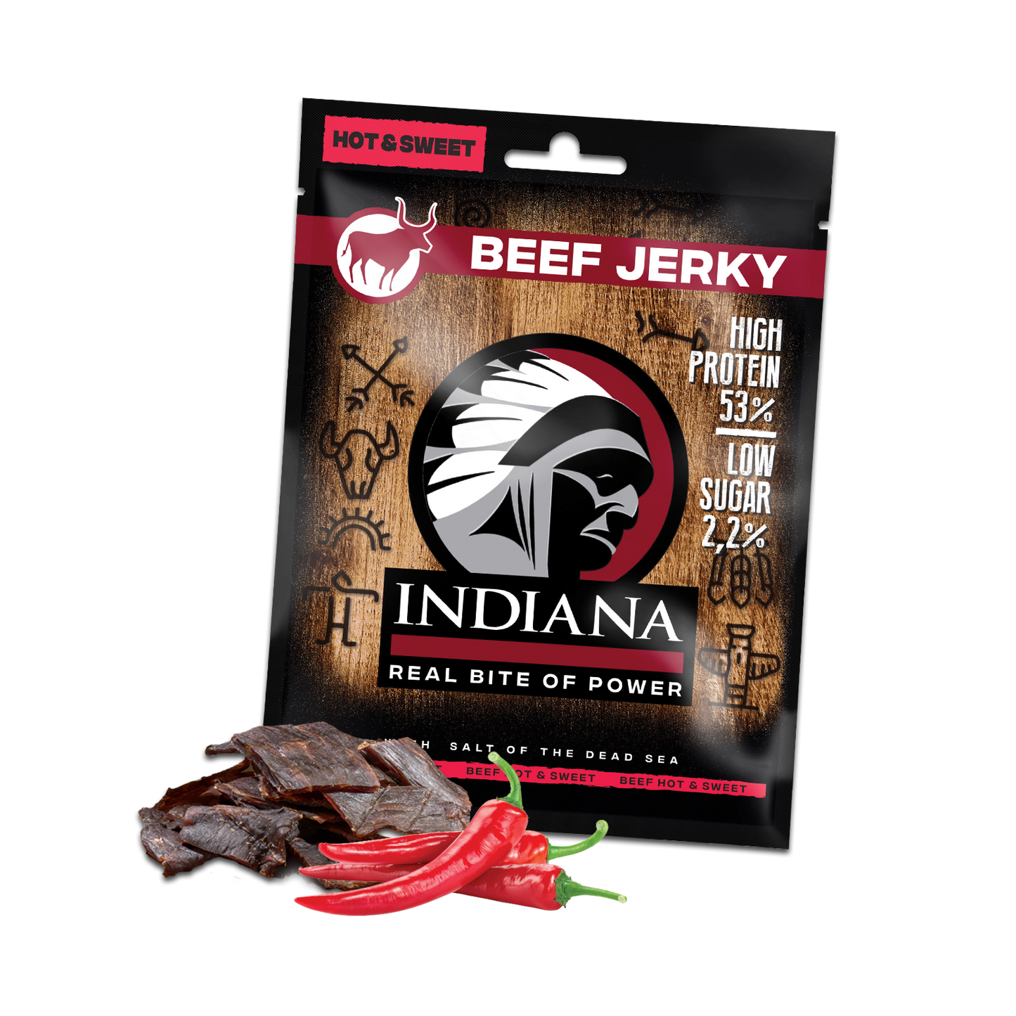 Beef Jerky - Suszona wołowina Hot & Sweet 25g